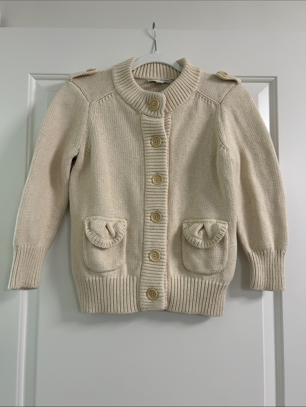 Banana Republic Cream Knit Cardigan